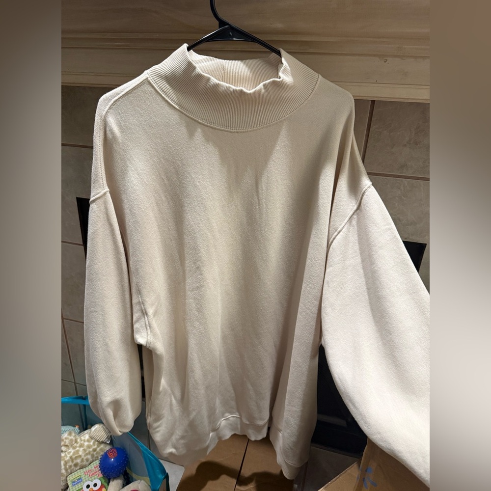 aerie oversized mock neck sweater